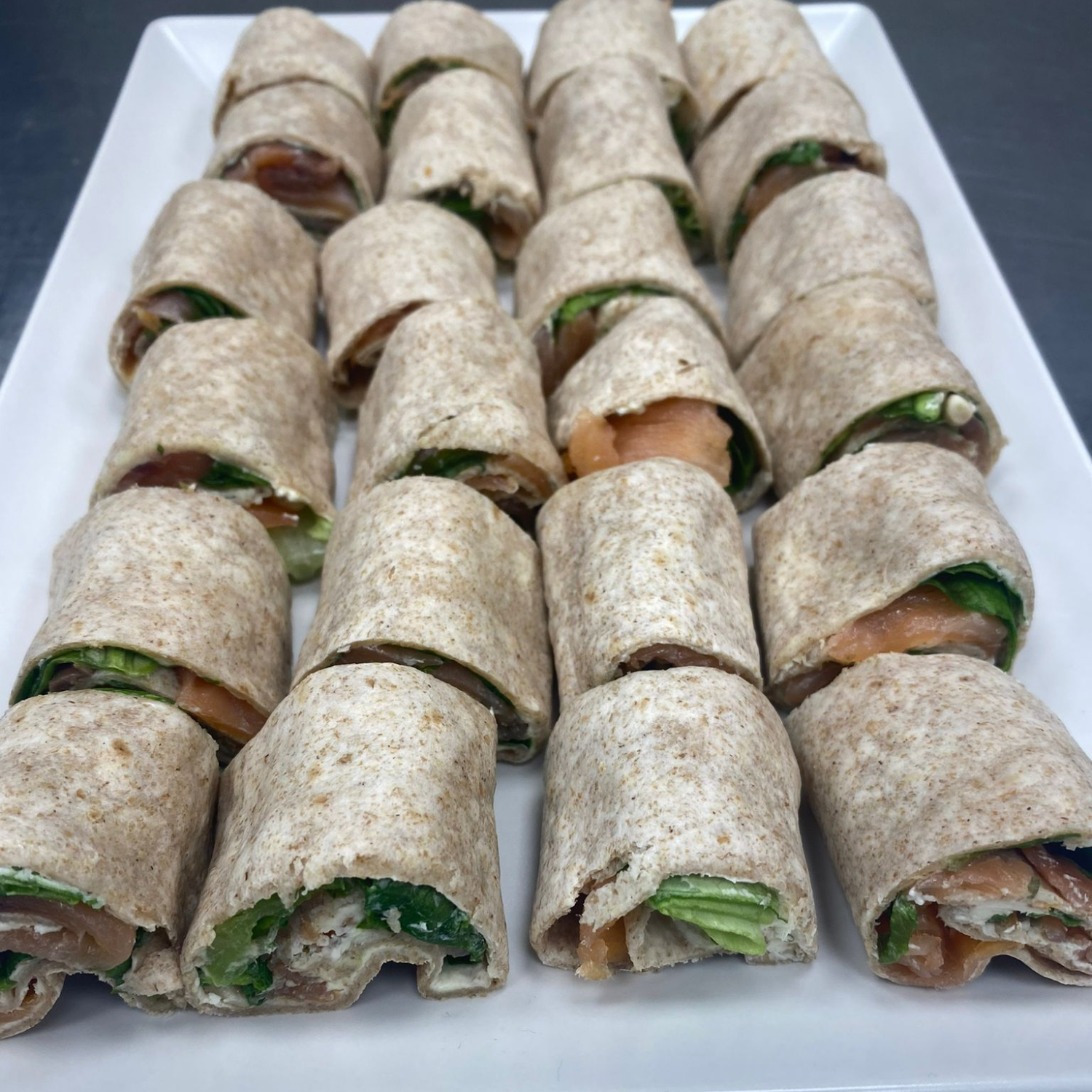 Zalm wraps schaal